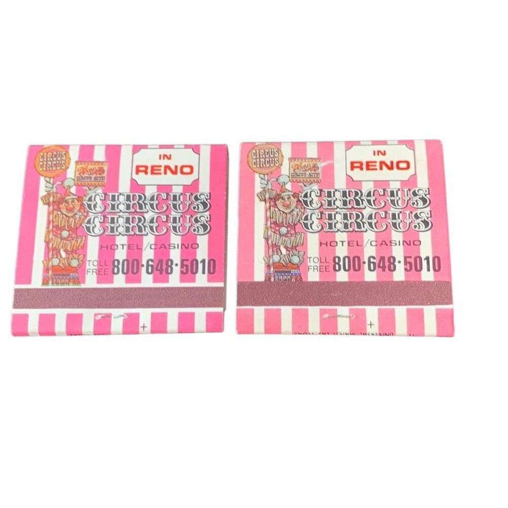 Vintage Matchbook Circus Circus Hotel Vegas/Reno The Perfect Promotional Matchbo